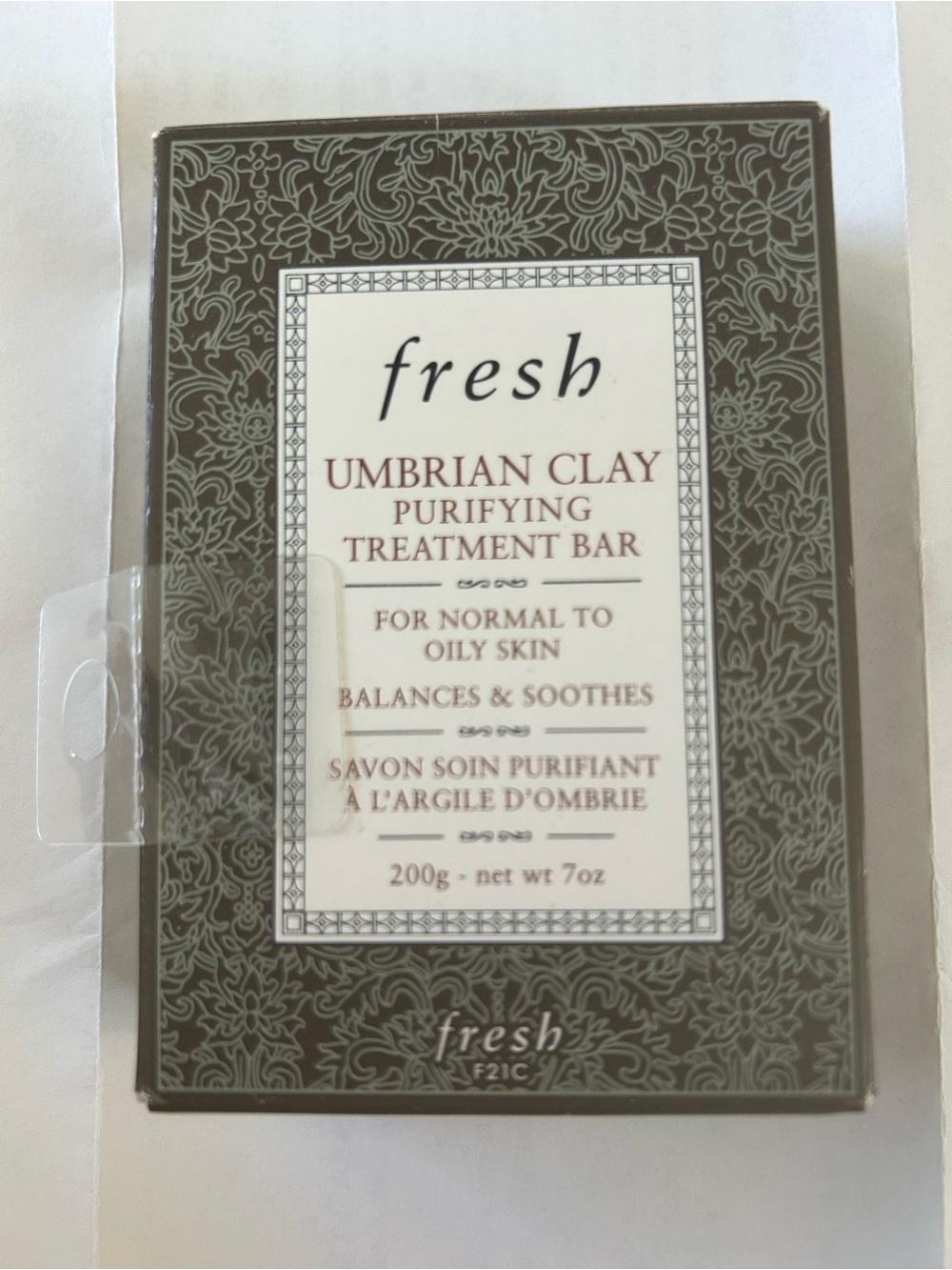 Fresh Umbrian Clay Purifying Treatment Bar 7oz Brand New. Sealed
